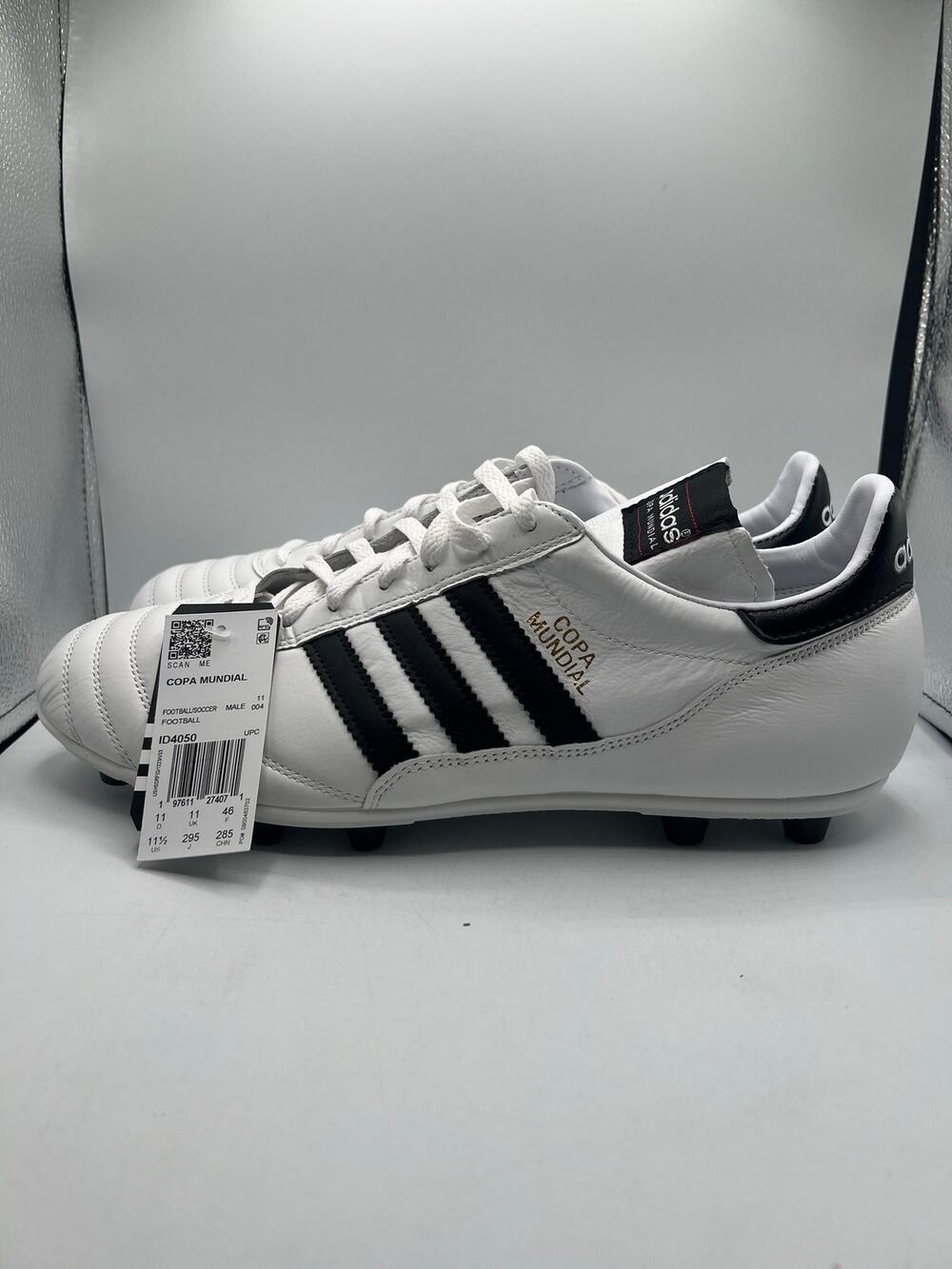 Adidas Copa Mundial FG ‘White Black’ size 10.5 mens